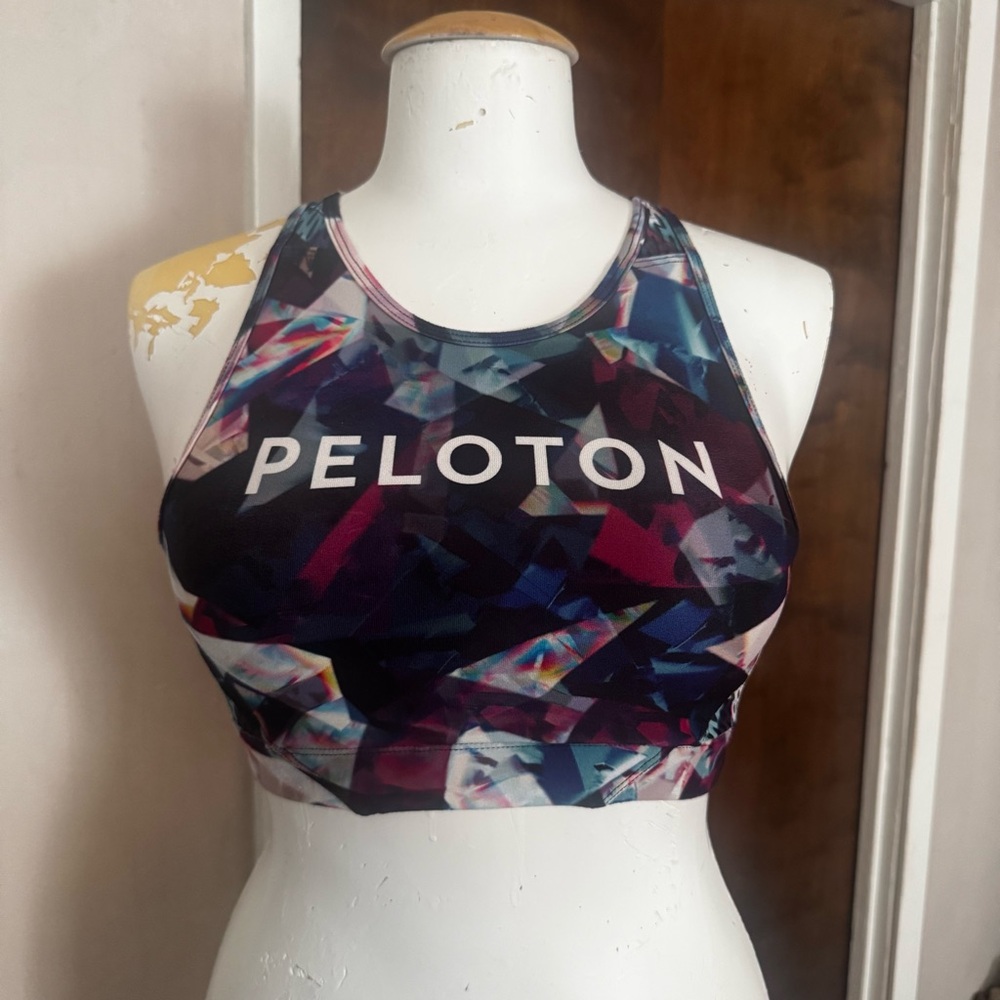 Peloton Women's Sport Activewear Sports Bra Abstract Mosaic